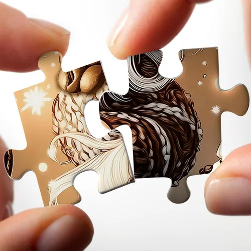 Vista 4 de Rompecabezas Gracioso de Gnomo de Café de 1000 Piezas para Adultos, Rompecabezas Gracioso de Elfo de Arte de Taza de Cupcake, Rompecabezas Difícil