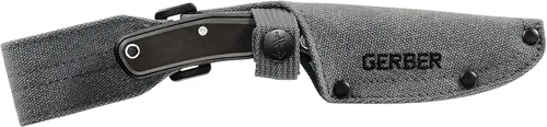 Vista 3 de Gerber Gear Downwind Caper - Cuchillo de hoja fija con funda para equipo de caza, color negro