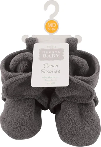 Vista 4 de Hudson BabyBotines de vellón acogedor unisex, gris oscuro, 6-12 meses