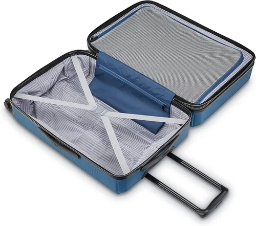Vista 2 de American Tourister Stratum XLT - Equipaje rígido, extensible con ruedas giratorias, Azul (Spruce)), 122712
