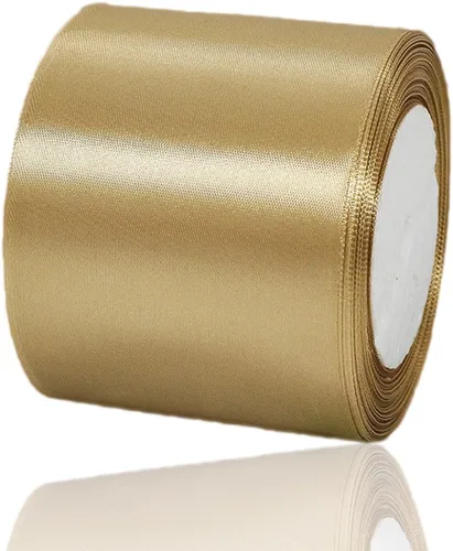 Vista 138 de Cinta beige de 1-1/2 pulgadas x 25 yardas, cinta de satén de tela de color sólido para envolver regalos, manualidades, ramos de novia, coronas