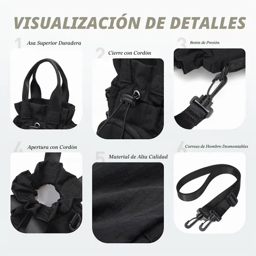 Vista 7 de Bolsa grande para botella de agua de 32/40/42/64 onzas, bolsa cruzada con cordón casual para taza de agua