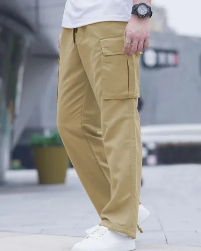 Vista 2 de LYRXXX Pantalones cargo casuales para hombre, pantalones de senderismo, pantalones de entrenamiento para hombre