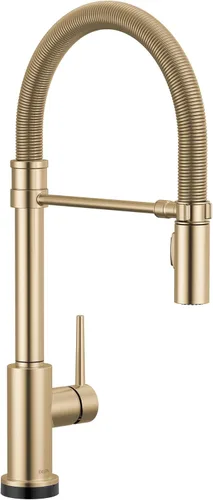 Vista 23 de Delta Faucet Trinsic Pro - Grifo de cocina de estilo comercial, grifos de cocina con rociador desplegable, grifo de fregadero de cocina, grifo