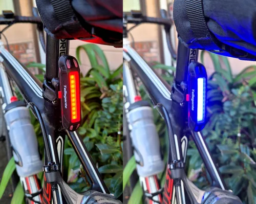 Vista 9 de 6 luces LED superbrillantes para bicicleta de noche, 6400 mAh USB recargable luces de bicicleta luces delanteras y traseras, luz trasera