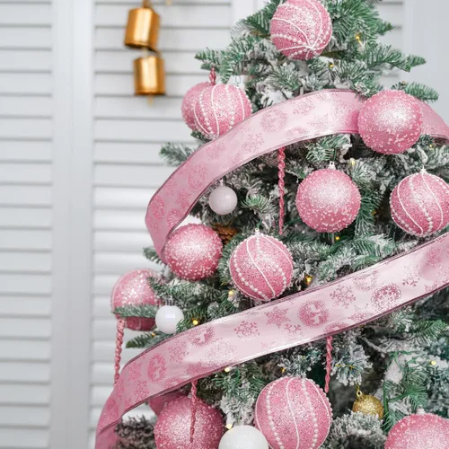 Vista 8 de 12 adornos de bola de Navidad de 3.15 pulgadas, con lentejuelas, inastillables, adornos decorativos para colgar en árboles de Navidad, fiestas