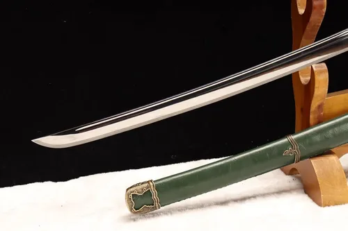 Vista 5 de Espada Katana Guntō hecha a mano, espada samurái japonesa real (espada completa), catanas japonesas reales
