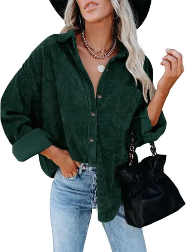 Vista 144 de ZOLUCKY Chaqueta de manga larga con botones para mujer, talla grande, blusas