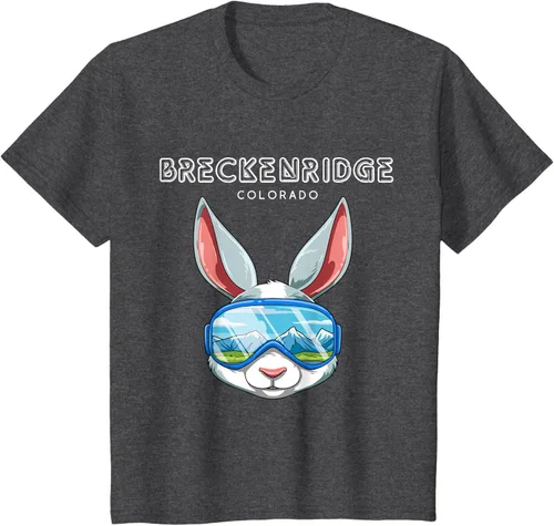 Vista 32 de Breckenridge Colorado USA - Camiseta de esquí y snowboard de conejo, Negro, S