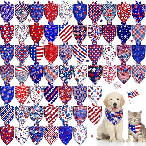 Vista 14 de 120 piezas de bandanas navideñas para perros a granel, bufandas ajustables para perros, baberos, bandanas navideñas para cachorros, bufandas