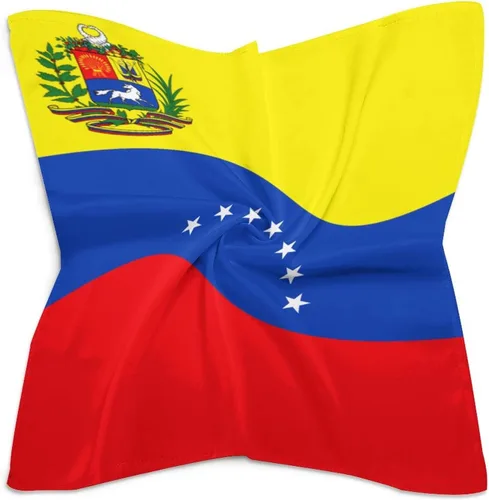 Vista 6 de Calculay Bandana con bandera venezolana, turbante, diadema para la cabeza, pulsera cuadrada, accesorios decorativos para el cabello, 25 x 25 pulgadas