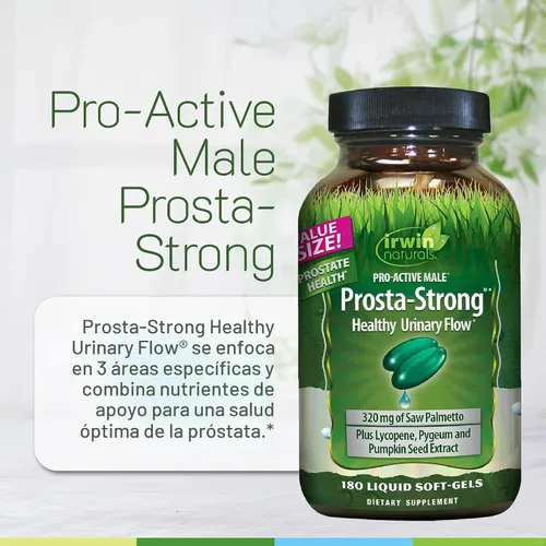 Vista 5 de Irwin Naturals Fórmula de apoyo diario para la próstata Prosta-Strong 180