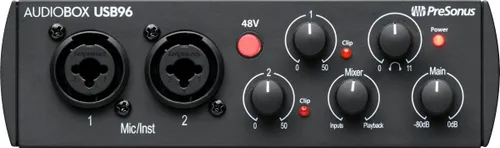 Vista 2 de PreSonus AudioBox 96 - Interfaz de audio USB del 25 aniversario con software de grabación DAW Studio One Artist