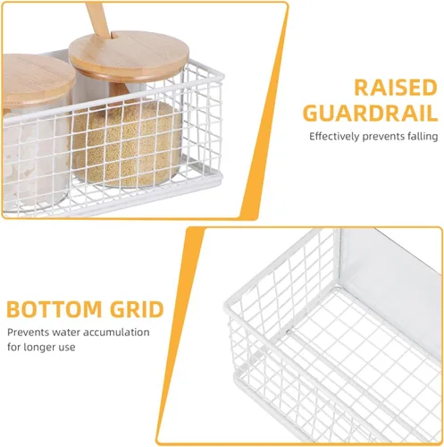 Vista 5 de OUNONA Estante magnético de especias para refrigerador, estante de almacenamiento para condimentos, botellas, herramientas y aperitivos, cesta