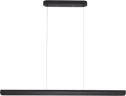 Vista 12 de Lámpara colgante lineal natural de madera maciza de 3 luces, moderna lámpara colgante LED regulable, candelabro para mesa de comedor, isla