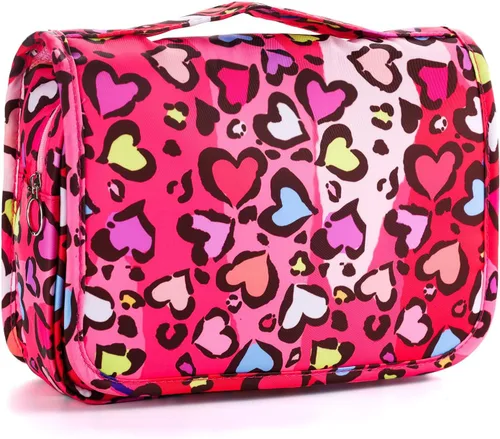 Vista 25 de Bolsa de aseo colgante de tie dye para niñas, bolsa de aseo de viaje para adolescentes, impermeable, para maquillaje y artículos de tocador, bolsa