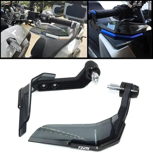 Vista 5 de Paramanos para Yamaha FZ25 FZ 25 FZ-25 2017 2018 2019 Protector de mano protector de mano protector de parabrisas (color : gris)