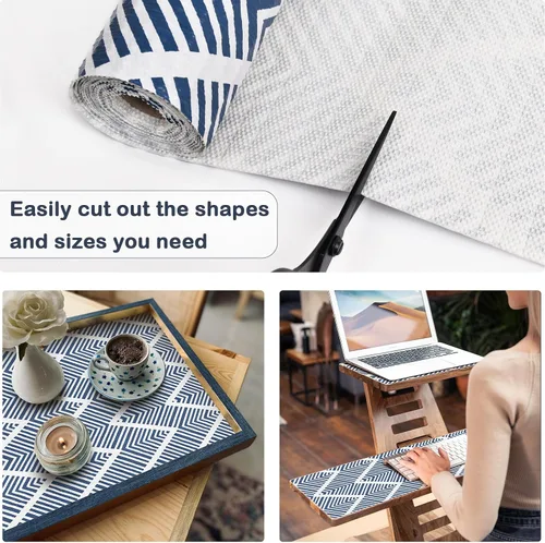 Vista 4 de Cohoo Home Revestimientos para cajones y estantes para gabinetes de cocina sin adhesivo, revestimientos antideslizantes para gabinetes y estantes