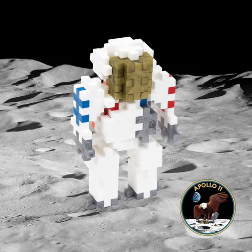 Vista 2 de PLUS PLUS Astronaut Tube - Conjunto de bloques de construcción de figuras