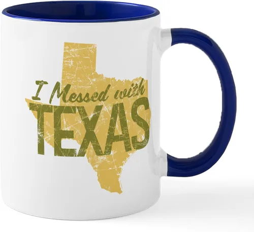 Vista 22 de CafePress – Taza Amarillo Texas – El único Taza de café, taza de café, S, Blanco