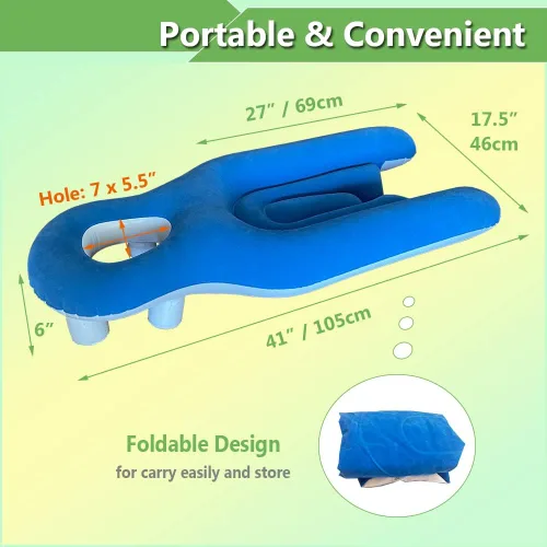 Vista 5 de Almohada boca abajo para dormir sobre el estómago, almohada propensa después de cirugía ocular para recuperación de vitrectomía, almohada acostada