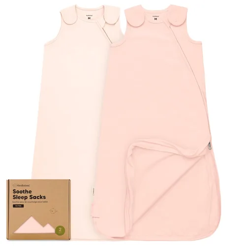 Vista 34 de Paquete de 2 sacos de dormir orgánicos para bebé, 100% algodón 0.5TOG (aguacate, 0-6 meses) Soft Breathable, Baby Wearable Blanket, Toddler