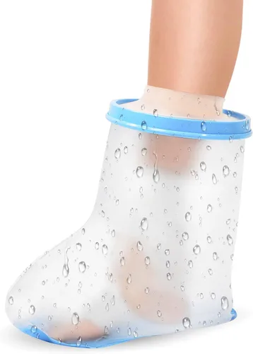 Vista 10 de Funda impermeable extra ancha para adultos de ducha, cubierta de ducha extra grande de media pierna con parte inferior antideslizante, protector