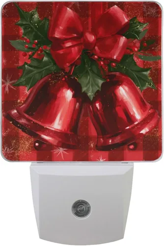 Vista 14 de Vdsrup Christmas Gingerbread Man (2) Night Light Set of 2 Plug-in LED Nightlights Auto Dusk-to-Dawn Sensor Lamp for Adults in Bedroom Bathroom Multi