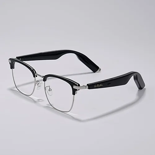 Vista 3 de Lentes inteligentes AI con gafas de seguridad Bluetooth para el trabajo cara a cara, lentes de traducción inalámbrica AI y traducción de llamadas