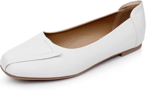 Vista 6 de VenusCelia - Zapatos bajos de baile para mujer Beige (Beige PU)