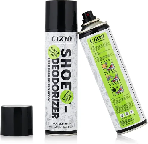 Vista 8 de COZGO Aerosol Desodorante para Zapatos, Refrescante para Zapatos, Eliminador de Olor de Zapatos, 300ml (10oz) Fórmula de Secado Rápido y Larga