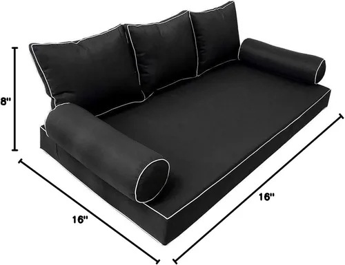 Vista 9 de DBM IMPORTACIONES Style3 6PC Contrast Pipe exterior Daybed colchón almohada ajustable sábana cubierta sólo cuna tamaño AD109