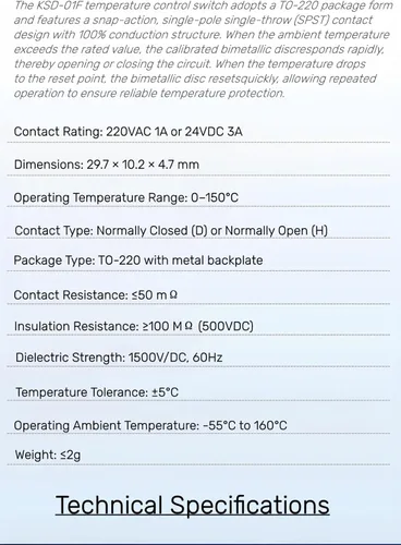 Vista 3 de 4 unids interruptor de temperatura normalmente cerrado 32.0 °F KSD-01F interruptor térmico NC termostato controlador de temperatura