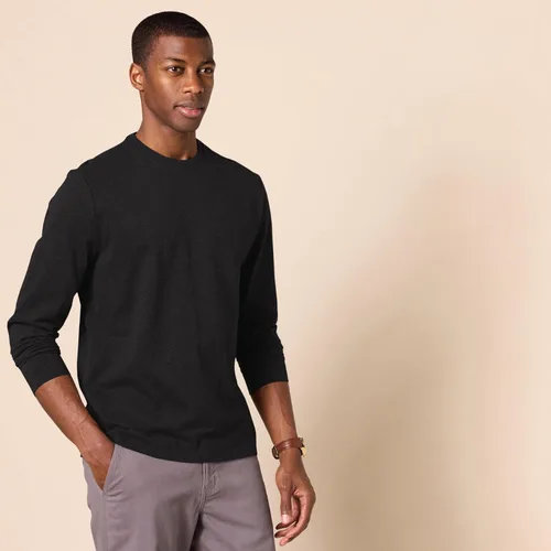 Vista 2 de Tienda Essentials Camisa de manga larga ajustada para hombre, estilo bolsillo y sin bolsillo