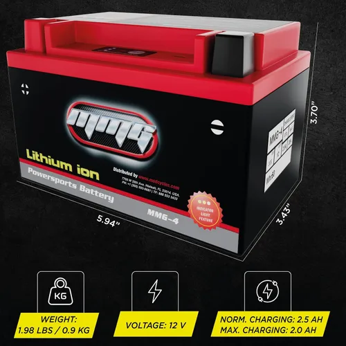 Vista 2 de MMG YTZ10S Z10S Batería de ion de litio sellada de 12V 300 CCA para motocicletas Yamaha YZF-R6 FZ8 FZ-07 YZF-R1 FJ09 (MMG4)