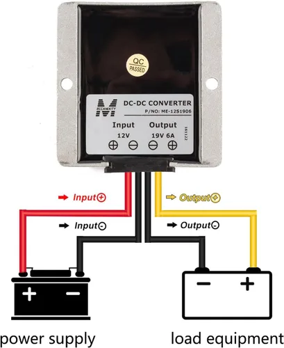 Vista 3 de TOP-VIGOR Convertidor de voltaje CC/DC 12V a 19V 6A 114W Convertidor Step Up, Impermeable IP68 Boost Convertidor Regulador Transformador