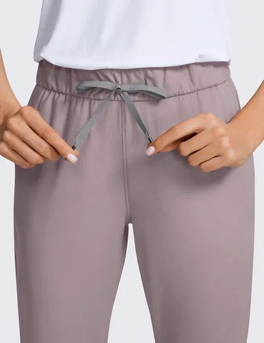 Vista 4 de CRZ YOGA - Pantalones deportivos elásticos de 4 vías para mujer de 27 pulgadas, pantalones deportivos para correr, viajes, descanso, pantalones