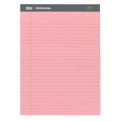 Vista 4 de Office Depot Bloc legal profesional, 8 12 pulgadas x 11 34 pulgadas, con renglones legales, 50 hojas, colores surtidos, 3 unidades, 99494