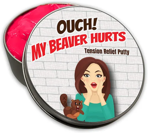 Vista 2 de GearsOut Ouch My Beaver Hurts - Masilla para aliviar el estrés, masilla divertida de terapia para mujeres, juguete para ansiedad, relleno