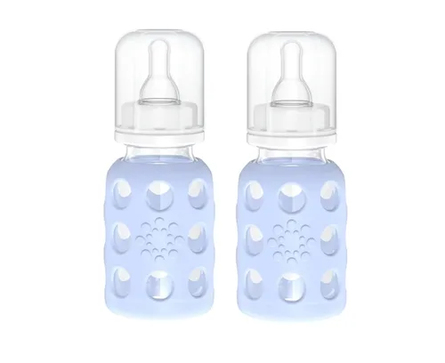 Vista 12 de Lifefactory Biberón de vidrio sin BPA Funda protectora de silicona Paquete de 2 de 4 onzas melón, plátano