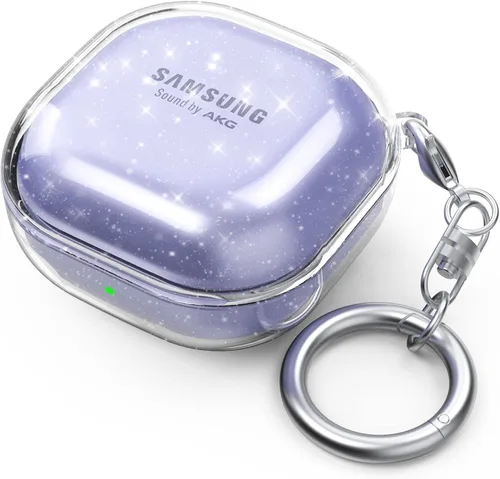 Vista 9 de AhaStyle Compatible con Samsung Galaxy Buds FE/S2 Pro/S2/Live Funda transparente [Anti-amarillamiento] (transparente)