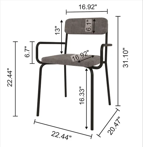 Vista 3 de Manhattan Comfort Whythe - Silla de comedor moderna de piel sintética, diseño simple, color negro