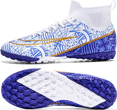 Vista 4 de HaloTeam Zapatos de fútbol para hombre, botas de fútbol para hombre, botas de fútbol de césped para entrenamiento profesional al aire libre