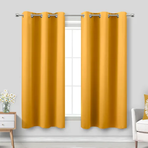 Vista 199 de KOUFALL Cortinas de Baño Aqua para Ventana, Juego de 2 Paneles Decoración Costera Cortinas Cortas Opacas para Ventana Pequeña de Cocina Puerta