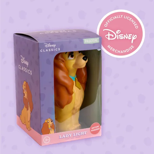 Vista 7 de Paladone Lady and the Tramp Light Decoración del hogar de Disney Producto con licencia oficial 6.7 in de alto, funciona con pilas, ideal