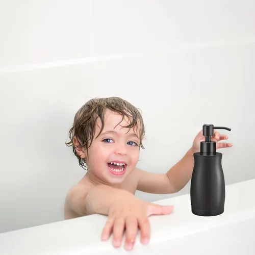Vista 8 de ARKTEK Dispensador de jabón negro mate de acero inoxidable de 13.5 onzas – Dispensador de loción líquida para manos, dispensador de jabón recargable