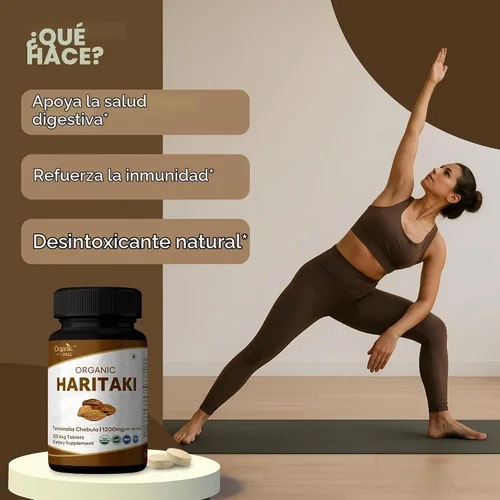 Vista 4 de ORGANIC SPREE Haritaki 120 tabletas Terminalia chebula – Suplemento para el despertar del tercer ojo – Suministro de 60 días – Apoya la digestión