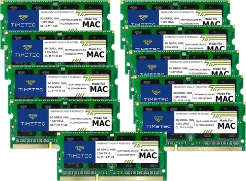 Vista 8 de Timetec Kit de 8 GB (2 x 4 GB) compatible con Apple DDR3L 1600MHz para Mac Book Pro (principios/finales de 2011, mediados de 2012), iMac