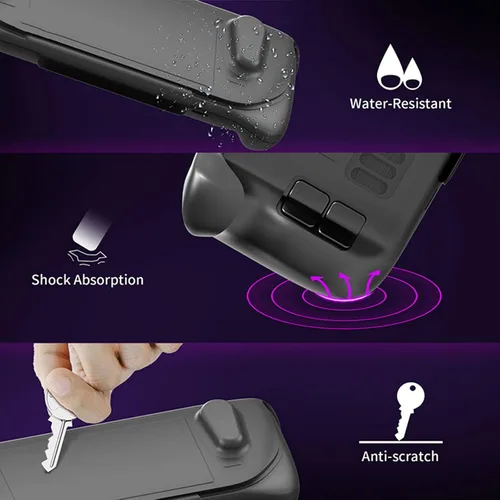 Vista 2 de LICHIFIT Funda protectora delgada para cubierta de vapor TPU anticaídas a prueba de polvo con carcasa frontal ABS desmontable y soporte