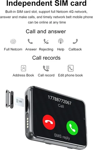 Vista 3 de Reloj inteligente Rainbuvvy para hombre, 4G, reloj inteligente para Android y iOS, pantalla táctil de 2.88 pulgadas, Android 9.0 OS, 4GB+64GB